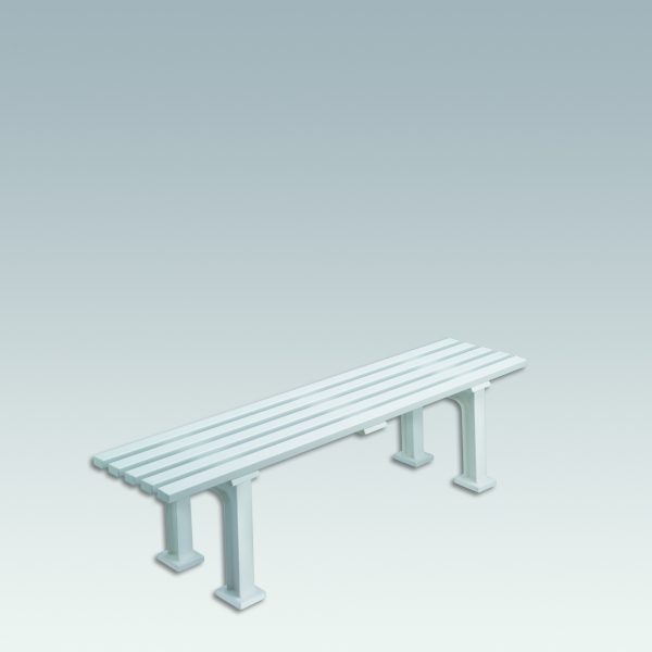 Zitbank kunststof 1,50 meter breed, kleur wit