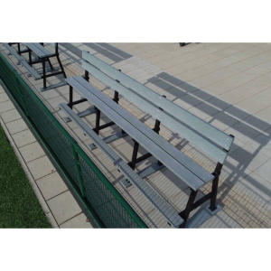 Duurzame tribunebank 3,5mtr enkele zitrij