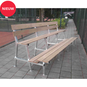 Duurzame tribunebank 3,5mtr dubbele zitrij
