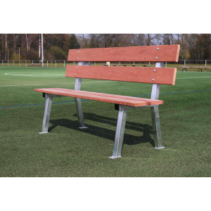 Zitbank hardhout met rugleuning