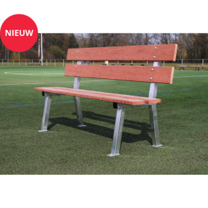 Zitbank hardhout met rugleuning